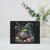 Invitation de chaudron de Halloween joyeux (Debout devant)