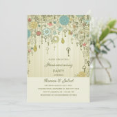 Invitation de Chauffage de Maison à Clé Florale et (Debout devant)