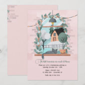 Invitation de Chauffage de Maison Confortable (Devant / Derrière)