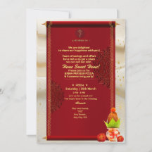 Invitation de chauffage de maison hindoue indienne