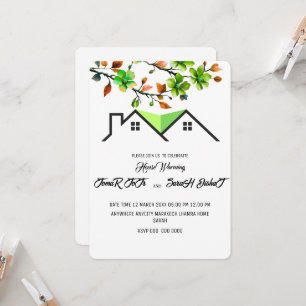 Invitation de Chauffage de Maison Modifiable, P