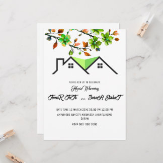 Invitation de Chauffage de Maison Modifiable, P