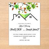Invitation de Chauffage de Maison Modifiable, P (Recto)