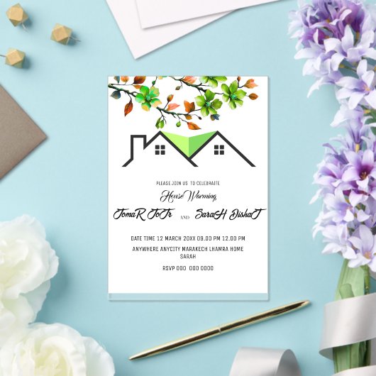 Invitation de Chauffage de Maison Modifiable, P (Insitu (Mariage))