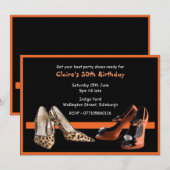 Invitation de chaussures de fête du 30e anniversai (Devant / Derrière)
