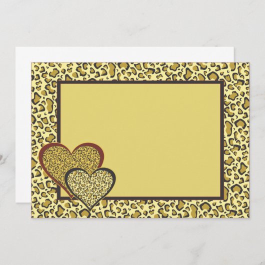 Invitation de Cheetah (Devant / Derrière)