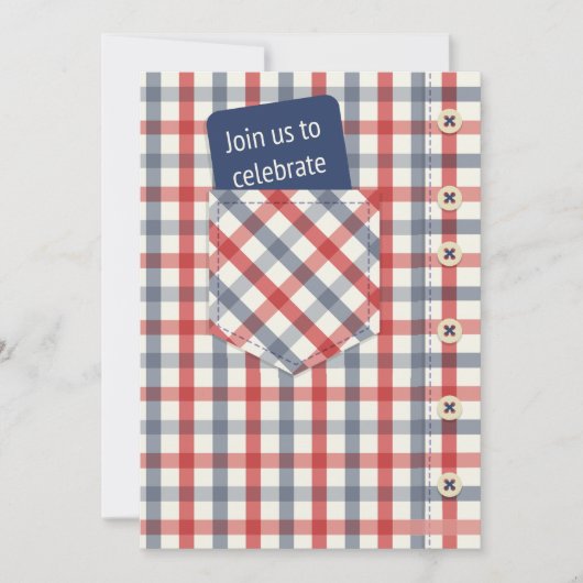 Invitation de chemise portée (Devant)