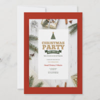 Invitation de chêne blanc à la fête de Noël