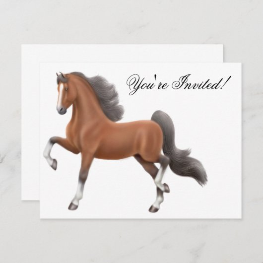 Invitation de Cheval saddlebred (Devant / Derrière)