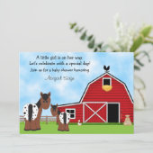 Invitation de chevaux et de Baby showers agricoles (Debout devant)
