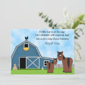 Invitation de chevaux et de Baby showers agricoles (Debout devant)