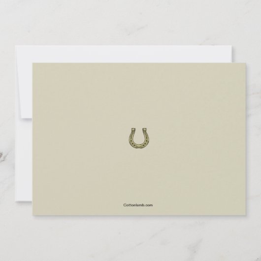 Invitation de chevaux et de Jokey (Dos)