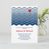 Invitation de Chevron et de partie de fiançailles (Debout devant)