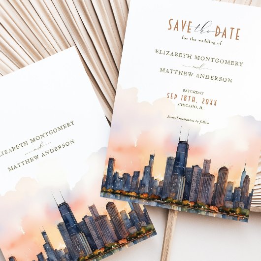 Invitation de Chic Chicago, Illinois Save the Date