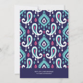 Invitation de Chic Ikat Paisley Graduation Party (Dos)