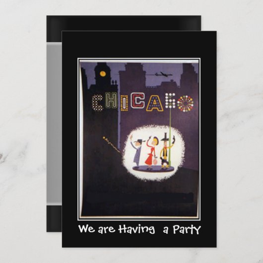 Invitation de Chicago Private Party (Devant / Derrière)