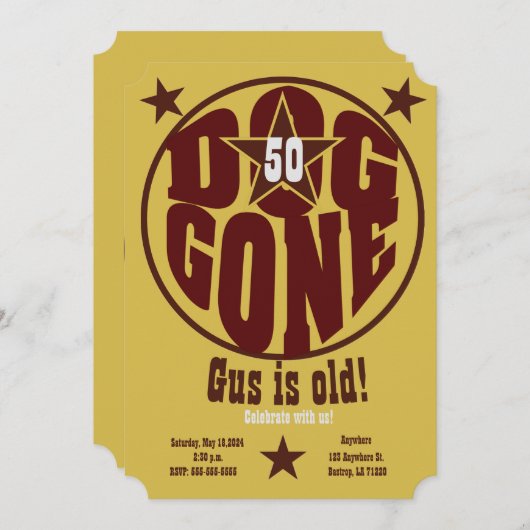 Invitation de chien (Devant / Derrière)