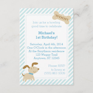 Invitation de Chien à Chien à Chien Bleu avec des 
