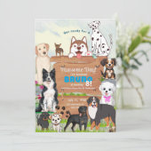 invitation de chien à thème de fête géniale (Debout devant)