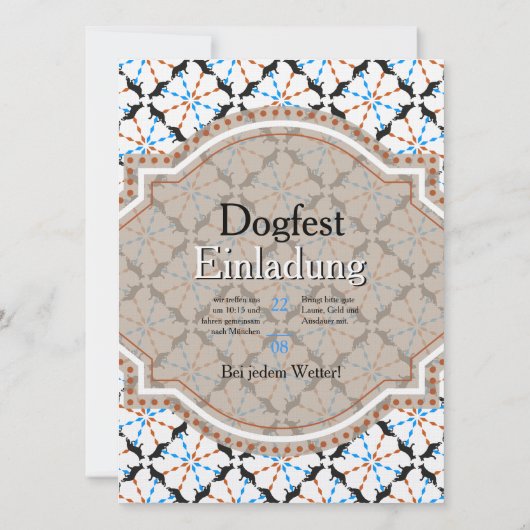 Invitation de chien berger (Dos)