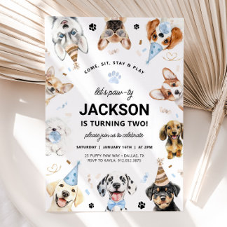 Invitation de chien, Chien chiot Invitation d'anni