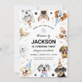 Invitation de chien, Chien chiot Invitation d'anni (Devant)