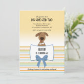 Invitation de chien cochon mignon (Debout devant)