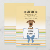 Invitation de chien cochon mignon (Devant / Derrière)