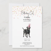 Invitation de chien d'aquarelle personnalisée Blus (Devant)