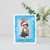 Invitation de chien d'eau portugais de Noël (Debout devant)