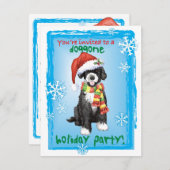 Invitation de chien d'eau portugais de Noël (Devant / Derrière)