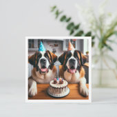 Invitation de chien St Bernard, Anniversaire de ch (Debout devant)
