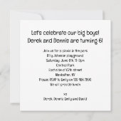 Invitation de chien St Bernard, Anniversaire de ch (Dos)