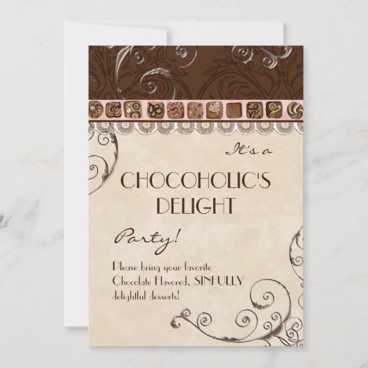 Invitation de Chocoholic's Delight Party (Devant)