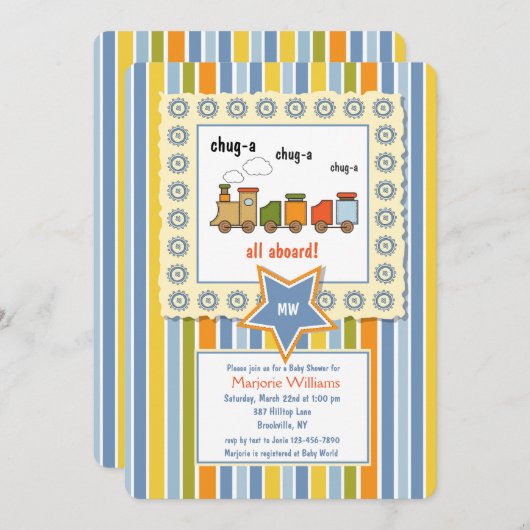 Invitation de Choo Choo (Devant / Derrière)