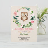 Invitation de chouette à fleurs (Debout devant)