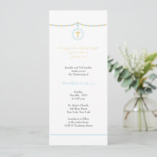 Invitation de Christening (Debout devant)