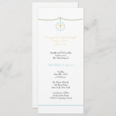 Invitation de Christening (Devant / Derrière)