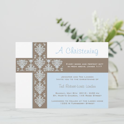 Invitation de Christening (Debout devant)