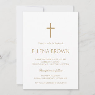 Invitation de Christening minimaliste