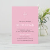 Invitation de Christening minimaliste (Debout devant)