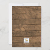 Invitation de Christening Or Barnwood (Dos)