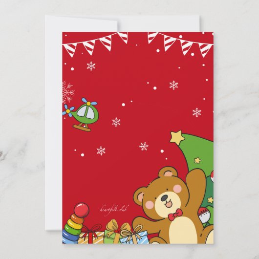 Invitation de Christmas Toy Drive (Dos)