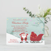 Invitation de chute de neige de fête de Noël de (Debout devant)