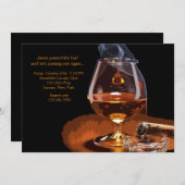 Invitation de Cigar et de Brandy (Devant / Derrière)