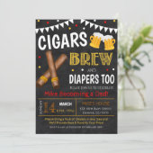 Invitation de cigares et de Baby showers de bière (Debout devant)