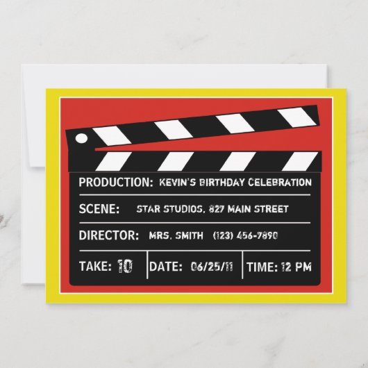 Invitation de cinéma Star (Dos)
