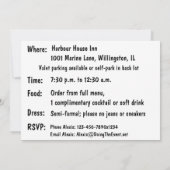 Invitation de circuit bleu plaid (Dos)