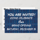 Invitation de circuit bleu plaid (Devant / Derrière)