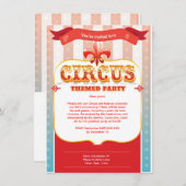 Invitation de cirque (Devant / Derrière)